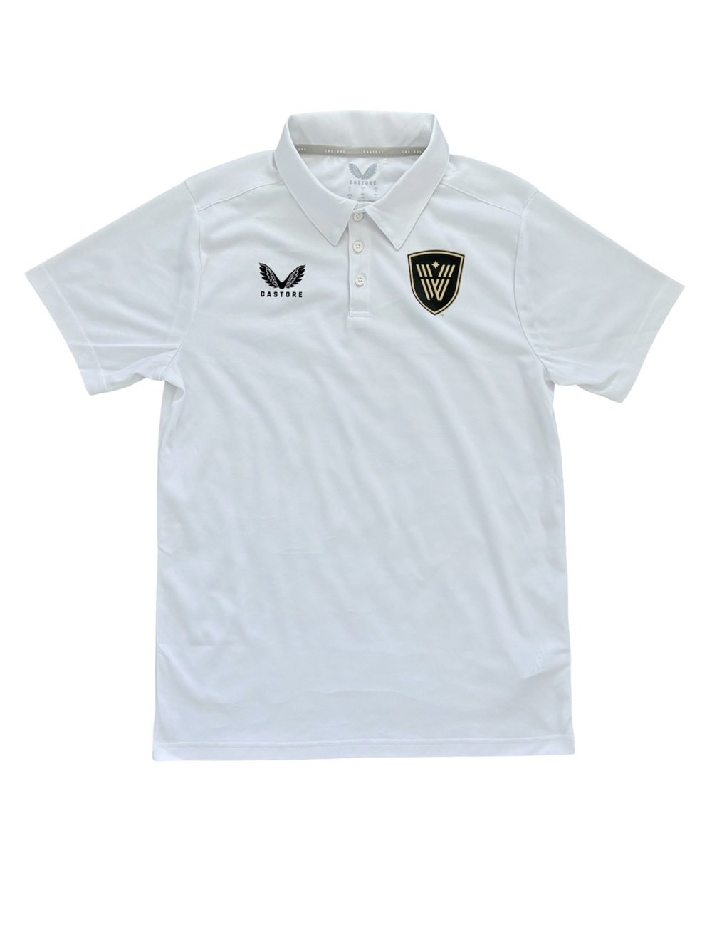 Castore Vancouver Warriors Lacrosse NLL Performance Polo Shirt White Men's Small